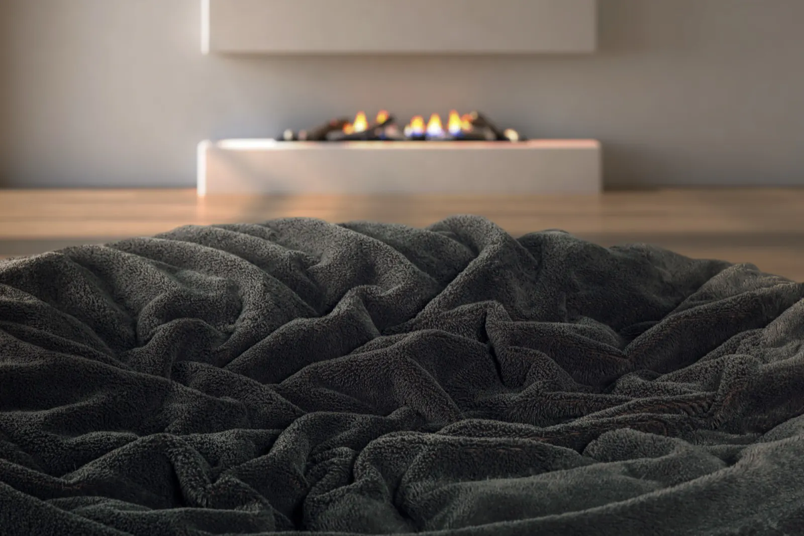Close-up of Charcoal fabric texture